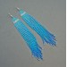 Long Beaded Earrings in Blue Gradient