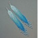 Long Beaded Earrings in Blue Gradient