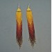 Long Brown Shades Boho Beaded Earrings