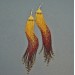 Long Brown Shades Boho Beaded Earrings