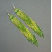 Long Beaded Earrings in Lime Green Gradient