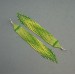 Long Beaded Earrings in Lime Green Gradient