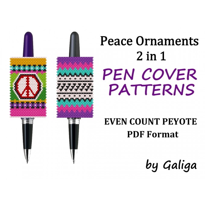 Peace Sign Pen Cover Patterns Galiga Jewelry