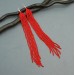Extra Long Red Beaded Earrings