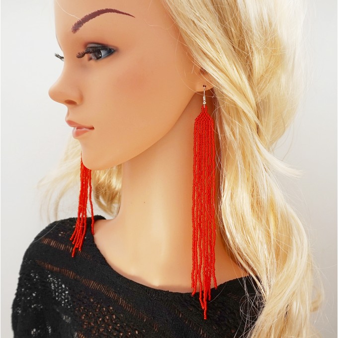 Extra large tassel earrings clearance