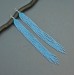 Long Light Blue Beaded Earrings