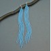 Long Light Blue Beaded Earrings