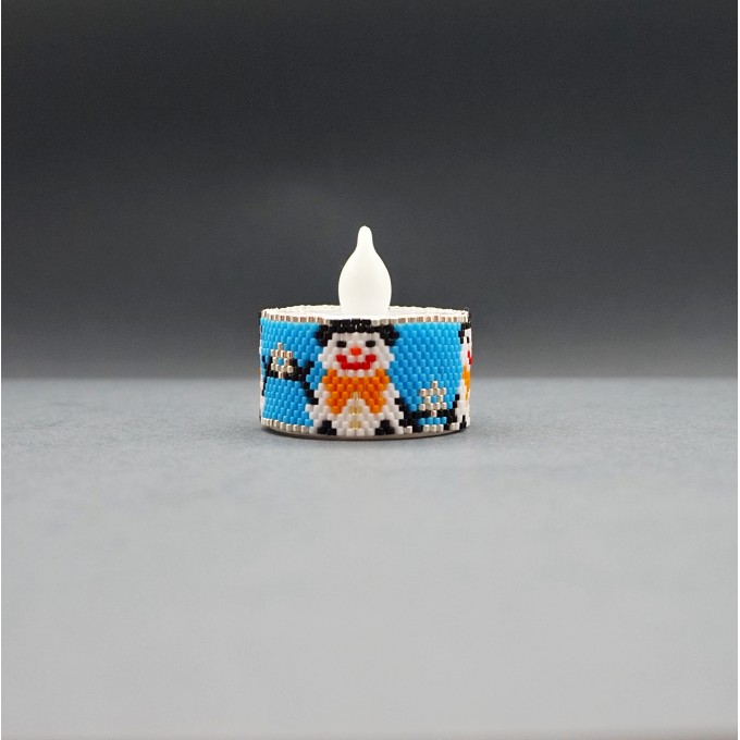 Christmas Snowman Battery Tea Light Candle Cover Pattern