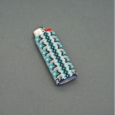 Turquoise Unique Design Beaded Lighter Cover