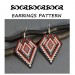 Diamond beaded earrings pattern brick stitch