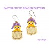 Easter Chick in Egg Brick Stitch Beading Pattern