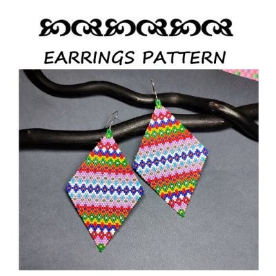 Handmade Ethnic Boho Beaded Earrings Pattern - Galiga Jewelry