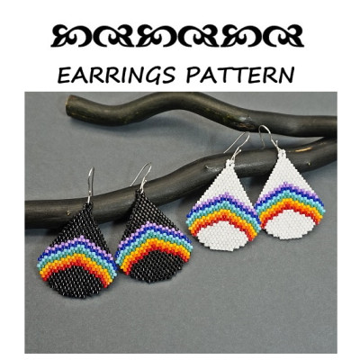 Galiga Jewelry - Rainbow Drop Beaded Earrings Pattern