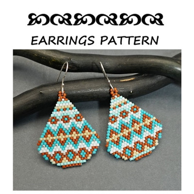 Galiga Jewelry - Ethnic Boho Drop Beaded Earrings Pattern for Beading