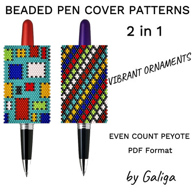 Vibrant Designs Pen Cover Patterns