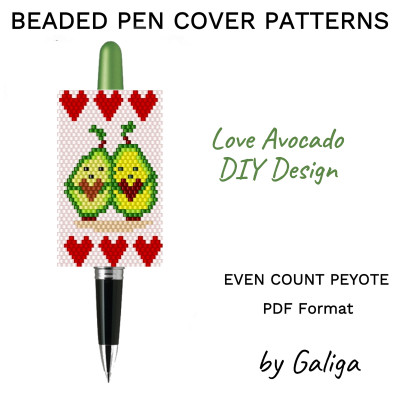 Avocado Beaded Pen Sleeve Pattern