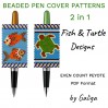 Fish and Turtle Bead Pen Wrap Patterns: Craft Delights