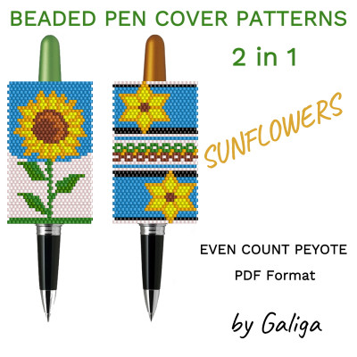 Sunflowers Pen Cover Patterns