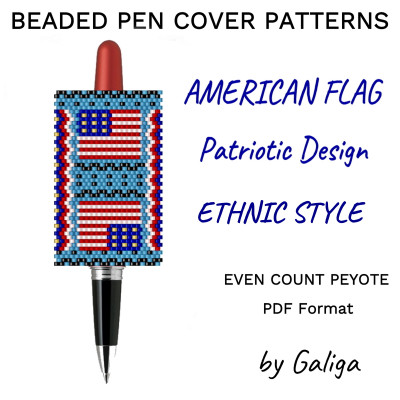 American Flag Pen Wrap Pattern