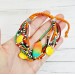 Boho Beaded Multistrand Bracelet in Autumn Colors