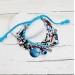 Multistrand Evil Eye Bracelet in Blue and Brown