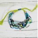 Lime Green Evil Eye Boho Bracelet Adjustable Size