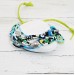 Lime Green Evil Eye Boho Bracelet Adjustable Size
