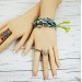 Evil eye lime green beaded bracelet