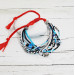Beaded Multistrand Bracelet with Glass Beads and Buddha Charms