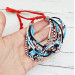 Beaded Multistrand Bracelet with Glass Beads and Buddha Charms