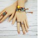 Yellow brown beaded bracelet