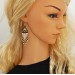 Small Brown-White Boho Shades Beaded Earrings with Fringe of Seed Beads Toho