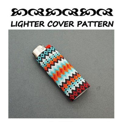 Lighter cover pattern - Colorful Design in Ethnic style