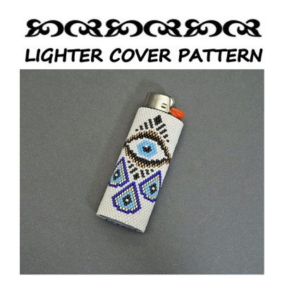 Lighter Cover Pattern - Blue Evil Eye