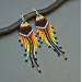 Long Shoulder Duster Colorful Dangle Beaded Earrings