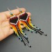 Long Shoulder Duster Colorful Dangle Beaded Earrings