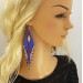 Cornflower blue beaded dangle earrings