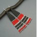 Red and black dangle beaded earrings