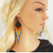 Rainbow shoulder duster bohemian earrings